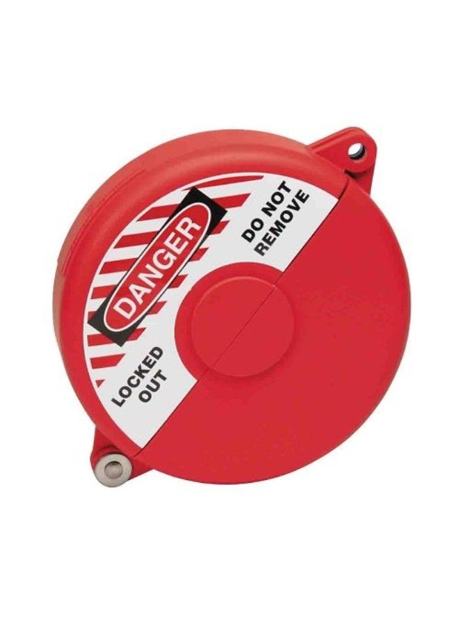 Workland جهاز قفل عجلة اليد لصمام البوابة - 2.5 بوصة إلى 5 بوصة من البلاستيك ABS، قفل أمان أحمر، قفل صمام LOTO للاستخدام الصناعي والأسطوانات البروبان - Image 2